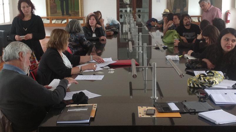 Reunión de integrantes de la Corporación de Amigos de la Biblioteca