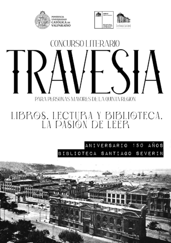 Portada de la publicación de la cuarta versión de “Travesía. Concurso literario dirigido a personas mayores de las Quinta Región”
