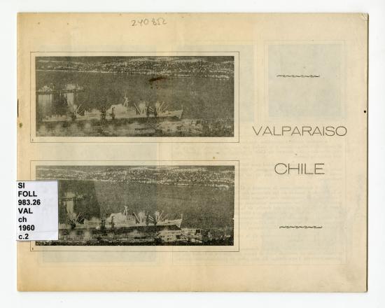 Portada folleto "Valparaíso: Chile"